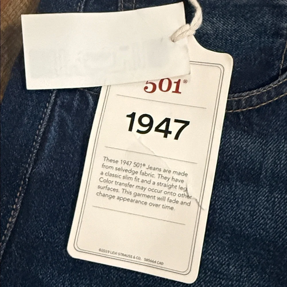NWT Levi’s Vintage Clothing 1947 501 Jeans 32x34 Selvedge Rigid